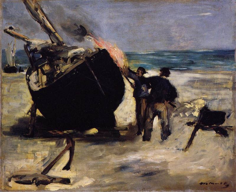 Edouard Manet Tarring the Boat
